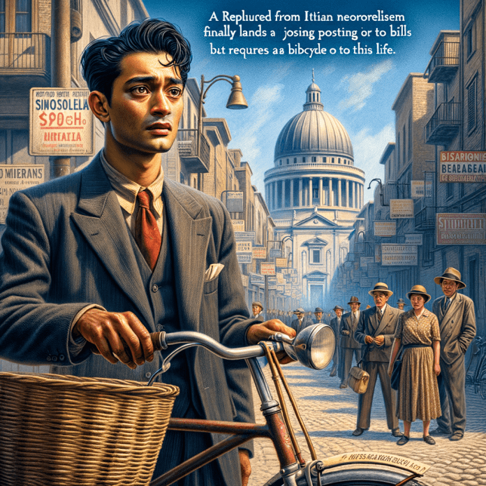 Uno dei film più celebri di De Sica, "Ladri di biciclette" (1948), è spesso considerato il manifesto del neorealismo. Il film racconta la storia di Antonio Ricci, un disoccupato che trova lavoro come attacchino, ma che necessita di una bicicletta per svolgere il suo lavoro.